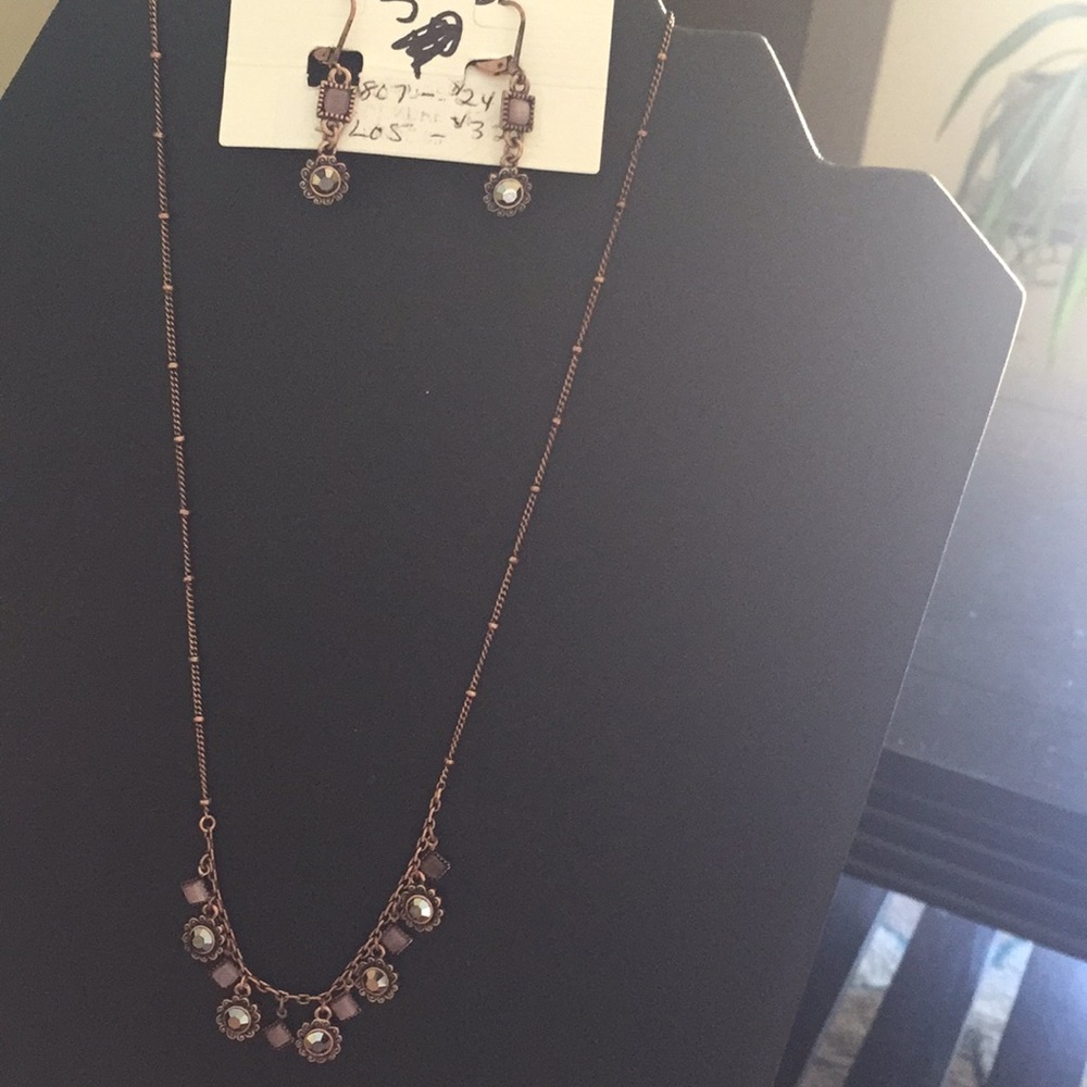 Lia Sophia necklace and earring set